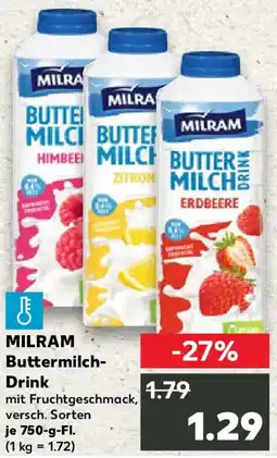 Kaufland MILRAM Buttermilch- Drink Angebot