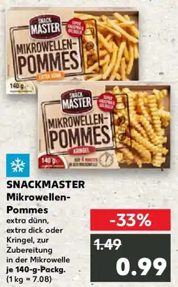 Kaufland SNACKMASTER Mikrowellen- Pommes Angebot