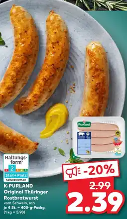 Kaufland K-PURLAND Original Thüringer Rostbratwurst Angebot