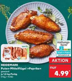 Kaufland HEIDEMARK Puten-Mittelflügel Paprika Angebot