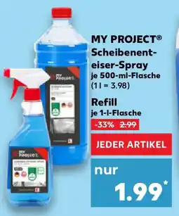 Kaufland MY PROJECT Scheibenenteiser-Spray Refill Angebot