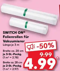 Kaufland SWITCH ON Folienrollen für Vakuumierer Angebot