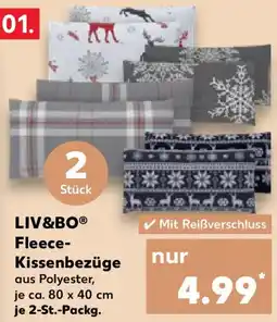 Kaufland LIV&BO Fleece- Kissenbezüge Angebot