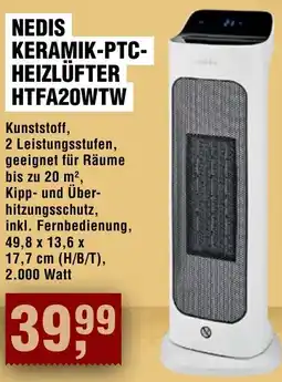 Handelshof NEDIS KERAMIK-PTC- HEIZLÜFTER HTFA20WTW Angebot
