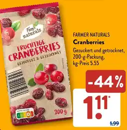 Aldi Süd FARMER NATURALS Cranberries Angebot