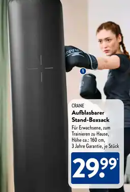 Aldi Süd CRANE Aufblasbarer Stand-Boxsack Angebot