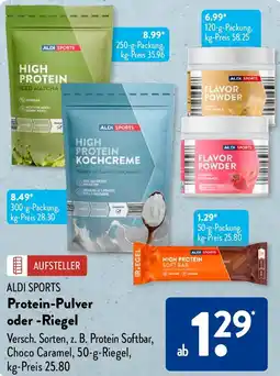 Aldi Süd ALDI SPORTS Protein-Pulver oder -Riegel Angebot
