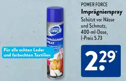 Aldi Süd POWER FORCE Imprägnierspray Angebot