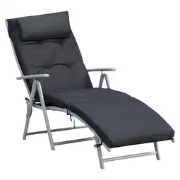 Netto Marken-Discount Outsunny Gartenliege Metall, Texteline, Polyester, PP-Baumwolle Angebot