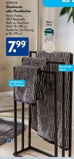 Aldi Süd NOVITESSE Duschtuch oder Handtücher Angebot
