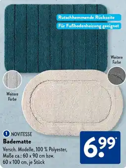Aldi Süd NOVITESSE Badematte Angebot