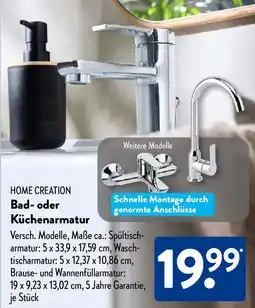 Aldi Süd HOME CREATION Bad- oder Küchenarmatur Angebot