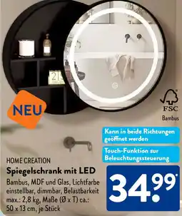 Aldi Süd HOME CREATION Spiegelschrank mit LED Angebot