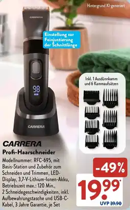 Aldi Süd CARRERA Profi-Haarschneider Angebot