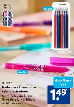 Aldi Süd EXPERTIZ Radierbare Tintenroller oder Ersatzminen Angebot