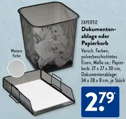 Aldi Süd EXPERTIZ Dokumentenablage oder Papierkorb Angebot