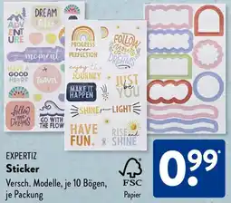 Aldi Süd EXPERTIZ Sticker Angebot