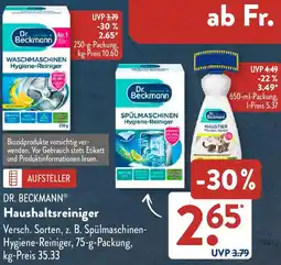 Aldi Süd DR. BECKMANN Haushaltsreiniger Angebot