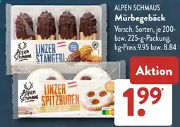 Aldi Süd ALPEN SCHMAUS Mürbegebäck Angebot