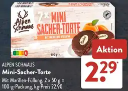 Aldi Süd ALPEN SCHMAUS Mini-Sacher-Torte Angebot