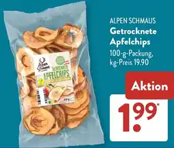 Aldi Süd ALPEN SCHMAUS Getrocknete Apfelchips Angebot