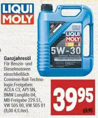 Marktkauf Liqui Moly Ganzjahresöl Angebot