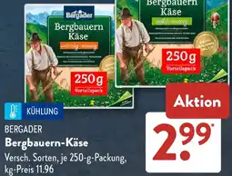 Aldi Süd BERGADER Bergbauern-Käse Angebot