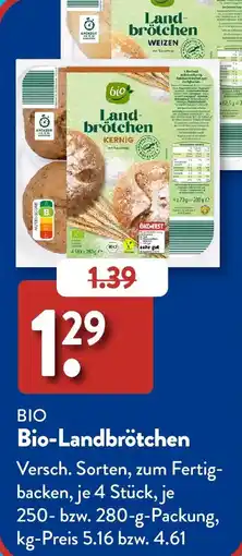 Aldi Süd BIO Bio-Landbrötchen Angebot