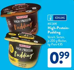 Aldi Süd MILSANI High-Protein Pudding Angebot