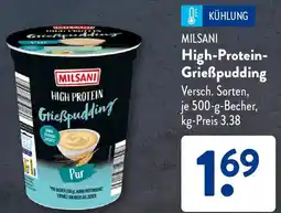 Aldi Süd MILSANI High-Protein Grießpudding Angebot