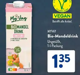 Aldi Süd MYVAY Bio-Mandeldrink Angebot