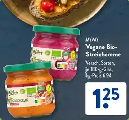 Aldi Süd MYVAY Vegane Bio Streichcreme Angebot