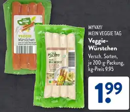 Aldi Süd MYVAY/ MEIN VEGGIE TAG Veggie Würstchen Angebot