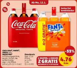 PENNY COCA-COLA¹, FANTA¹, SPRITE oder MEZZO MIX¹ Angebot
