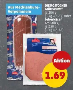 PENNY DIE ROSTOCKER Grützwurst* oder Leberkäse Angebot