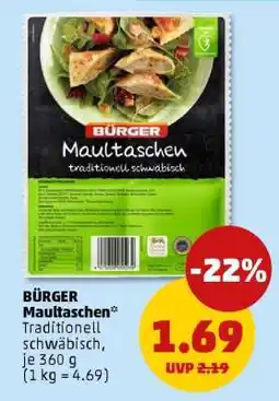 PENNY BÜRGER Maultaschen Angebot
