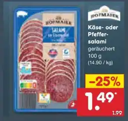 Netto Marken-Discount Käse- oder Pfeffersalami Angebot
