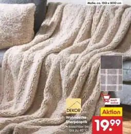 Netto Marken-Discount Wohndecke Sherpaoptik Angebot