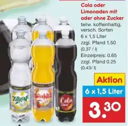 Netto Marken-Discount Cola oder Limonaden mit oder ohne Zucker Angebot