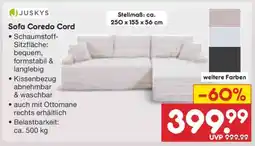 Netto Marken-Discount Sofa Coredo Cord Angebot