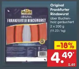 Netto Marken-Discount Original Frankfurter Rindswurst Angebot
