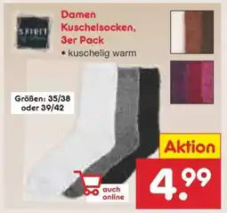 Netto Marken-Discount Damen Kuschelsocken, 3er Pack Angebot