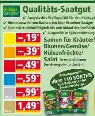 Norma Finest Garden Qualitäts-saatgut Angebot