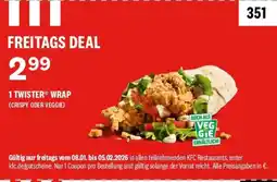 KFC 1 TWISTER WRAP (CRISPY ODER VEGGIE) Angebot