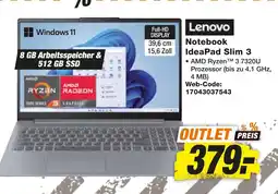 expert Techno Land Lenovo Notebook IdeaPad Slim 3 Angebot