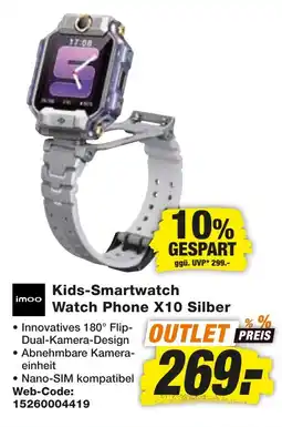 expert Techno Land imoo Kids-Smartwatch Watch Phone X10 Silber Angebot
