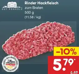 Netto Marken-Discount GUT PONHOLZ Rinder Hackfleisch Angebot
