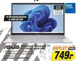 expert Techno Land ASUS Notebook Vivobook 17 X1704VA-AU918W Angebot