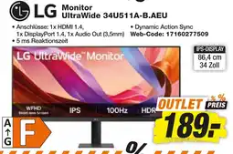 expert Techno Land LG Monitor UltraWide 34U511A-B.AEU Angebot