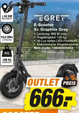 expert Techno Land EGRET E-Scooter X+ Graphite Grey Angebot